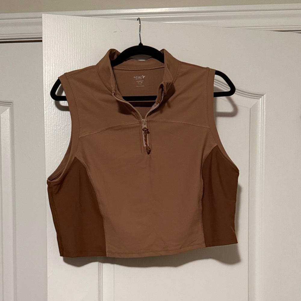 Old Navy Tan Sleeveless Crop Top